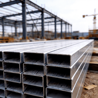 Tubos Cuadrados de Acero al Carbono Q345 Q235 Q235B, Tubo Cuadrado de Hierro Galvanizado para Estructuras de Acero