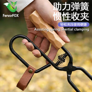 Pinzas para Leña FervorFOX Iron Duckbill, Resistentes al Calor, con Mango Largo, Herramienta Multiusos para Barbacoa al Aire Libre - Product Image 5