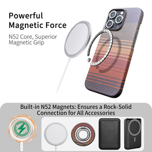 Funda Magnética Ultrafina a Prueba de Golpes para Teléfono, de Fibra de Aramida, Compatible con iPhone 15/16 Pro Max, con Fibra de Carbono de Lujo - Product Image 4
