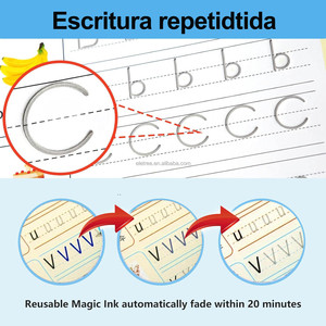 Cuaderno de caligrafía 3D Groove para niños Hindi reutilizable <span class=keywords><strong>4</strong></span> 5 libros <span class=keywords><strong>libro</strong></span> de escritura mágica en español - Product Image 3