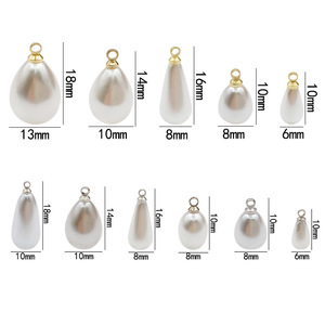 Accesorios para hacer joyas, pulseras, collares <span class=keywords><strong>y</strong></span> <span class=keywords><strong>pendientes</strong></span>, venta al por mayor, dijes <span class=keywords><strong>de</strong></span> <span class=keywords><strong>perlas</strong></span> con forma <span class=keywords><strong>de</strong></span> gota <span class=keywords><strong>de</strong></span> agua - Product Image 4