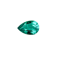 LAB tumbuh pir zamrud Colombia berbentuk pir hidrotermal batu permata longgar untuk perhiasan 3x5mm sampai 12x20mm menciptakan zamrud