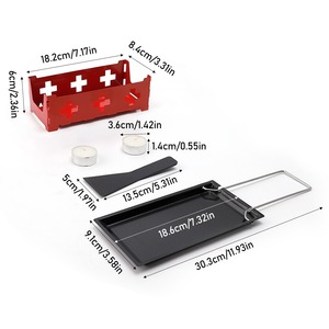 Four à fromage <span class=keywords><strong>en</strong></span> acier inoxydable, plateau à fromage antiadhésif, mini-four à fromage portable, moule à beurre, plaque de cuisson pour <span class=keywords><strong>raclette</strong></span> - Product Image 6