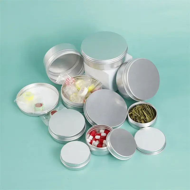 5g 10g 30g 50g 60g 100g 150g 250g In Stock metal aluminum tin containers screw top lipstick tin cosmetic tin