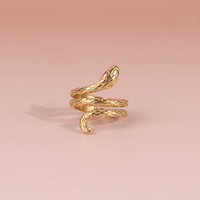 Nokia april april — bague de doigt en forme de serpent, bijoux élégants, en acier inoxydable, plaqué or, 316L, étanche, torsadé, en stock