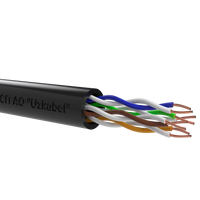 Cable Ethernet UTP Cat5 de Cobre PE, Par Trenzado de 4x2x0.52mm para Transmisión de Datos en Edificios y Sistemas LAN