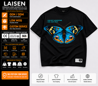 T-shirt personnalisé avec logo, 100% coton, coupe ajustée, impression 3D stéréoscopique DTG, t-shirt d'été pour homme, t-shirt personnalisé pour homme