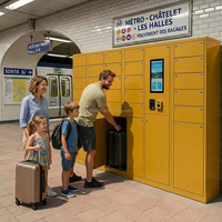 Casier de rangement intelligent OEM ODM pour bagages, armoire temporaire intelligente multi-paiements (Apple Pay/Google Pay) pour effets personnels