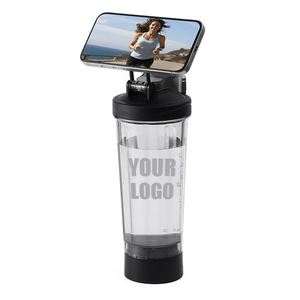 2025 New Sports Blender Cup Portable <b>Electric</b> Blender Cup with Magnetic Phone Holder Plastic Water Cup with Customized Logo - Product Image 1
