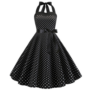 Nouvelle <span class=keywords><strong>robe</strong></span> d'été pour femmes à pois, style années 50 et 60, sexy, rétro, <span class=keywords><strong>Hepburn</strong></span>, <span class=keywords><strong>robe</strong></span> à bretelles, <span class=keywords><strong>robe</strong></span> femme, style pin-up, <span class=keywords><strong>robe</strong></span> de fête rockabilly - Product Image 3