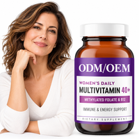 Comprimés multivitaminés pour femmes 40 ans et plus OEM ODM, folate méthylé B12, énergie, bien-être immunitaire, complément quotidien, marque privée, vente en gros