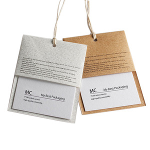 Custom Design 2 Layers Price clothes envelope  hang tags for clothes custom wig  Printed Logo Swing Label tag - Product Image 6