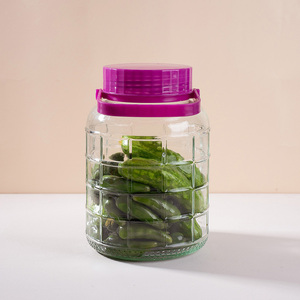 Bocal de conservation hermétique en verre transparent avec couvercle et poignée pour céréales, kimchi et autres aliments, personnalisable avec logo, pour cuisine et garde-manger, 1L, 2L, 3L - Product Image 5