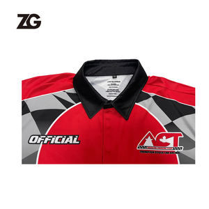 Nuevo diseño botón abajo camisa <span class=keywords><strong>de</strong></span> carreras sublimación transpirable secado rápido mangas cortas Motocross Jersey - Product Image 2
