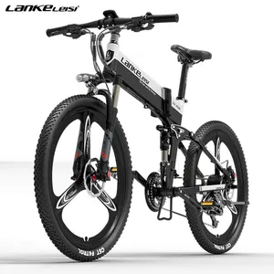 Bicicletta elettrica a 26 pollici 48v 14.5ah della batteria al litio 500W della bici piegante elettrica della montagna di velocità di LANKELEISI XT750S 27