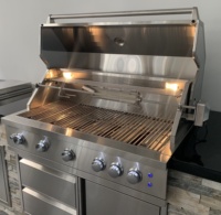 Barbecue rôtissoire haut de gamme à 5 brûleurs avec brûleur infrarouge pour cuisine extérieure ou barbecue