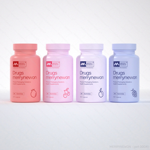 Bouteille en plastique de qualité alimentaire avancée, résistante aux intempéries et aux rayures, pour gommes vitaminées, emballage de bouteille vide pour capsules - Product Image 4