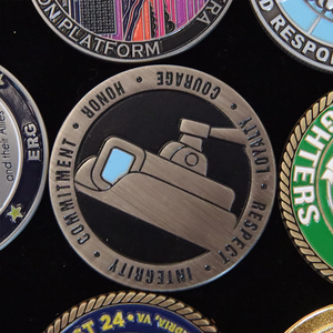 Gepersonaliseerde op maat gemaakte logo-geplaatste challenge coins fabrikant zinklegering antiek zilveren metalen munten collectie - Product Image 3