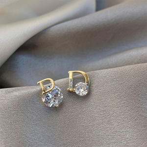 Nouvelles boucles d'oreilles de luxe en acier inoxydable, plaqué or 18 carats, bijoux, boucles d'oreilles à lettres, petites boucles d'oreilles pendantes - Product Image 4