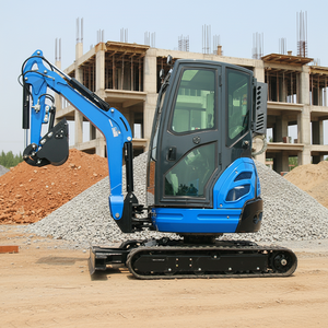 Excavadora de cadenas de 2 toneladas, miniexcavadora, entrega gratuita, miniexcavadora con cuchilla de bulldozer, excavadora HG 20, miniexcavadora con cabina - Product Image 2