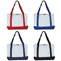 Sac fourre-tout réutilisable en toile de coton doublée avec fermeture éclair et logo personnalisé, grand sac de shopping, vente en gros pour entreprises