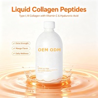 Collagène liquide saveur mangue en vente chaude OEM avec vitamine C et acide hyaluronique pour femmes, pour l'élasticité de la peau et un vieillissement sain