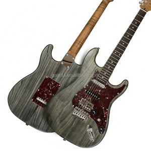 OEM ODM Factory High-end ST Electric Guitar Small Double-pickup Bridge <b>White</b> Ash Wood Body Carbonized Maple Neck - Product Image 1