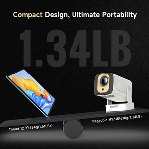Projecteur de films LED portable d'extérieur HY310 Android 14 330 ANSI compatible 8K avec objectif automatique, Wi-Fi, haut-parleur Bluetooth, pour camping, format de poche - Product Image 6