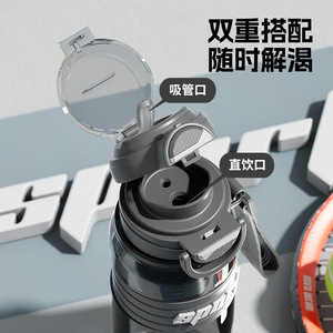 ขวดน้ำกีฬา Dama ขนาด 850 มล. แบบสองช่องดื่ม สำหรับกิจกรรมกลางแจ้ง - Product Image 5
