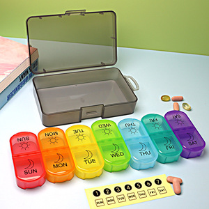 Wholesale 7 Days 14 Grid Dustproof Medicine Storage <b>Box</b> <b>Plastic</b> Rectangle Sub-<b>Box</b> with Aluminum for Food Load Capacity 5kg - Product Image 5