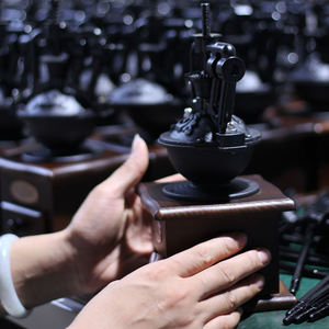 Molinillo de mano Retro con ruedas de viento, molinillo de café ajustable portátil, <span class=keywords><strong>Mini</strong></span> cafetera manual para uso doméstico - Product Image 6