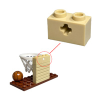 Pièce de rechange pour blocs de construction 32064, brique Technic 1x2 avec trou d'axe type 1, ouverture et broche inférieure, accessoires pour briques MOC, 1 lot/100 pièces