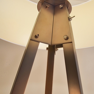 For CUL Listed Modern Custom Tripod Hotel LED E26/E27 Floor Lamp Iron Body <strong>Drum</strong> Fabric <strong>Lampshade</strong> GR-LM01-B - Product Image 6