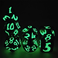 Ensemble de dés en métal Avenger à fonte géante phosphorescente, MOQ 10, pour les fans de jeux de rôle et de société DND, écologique et durable