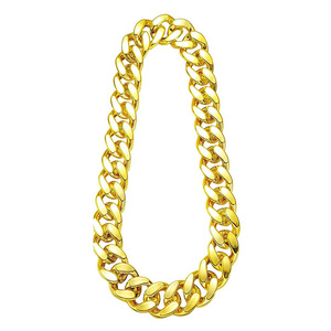 Collana a catena grande in plastica dorata, spessa, alla moda, per performance e discoteca, stile ricco, all'ingrosso Europa America - Product Image 5