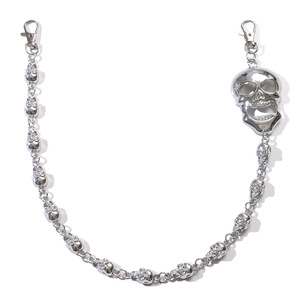Cadena de cintura Yueli con esqueleto, aleación de zinc, estilo punk, de una sola capa, calavera grande, accesorio casual de hip hop - Product Image 4