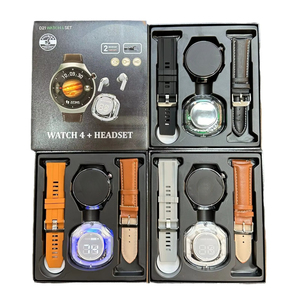 Montre connectée portable <span class=keywords><strong>à</strong></span> double bracelet, écran IPS de 1,52 pouce, montre connectée sportive avec écouteurs Bluetooth TWS, montre ronde - Product Image 1