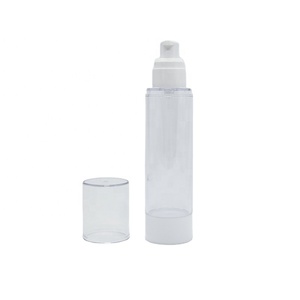 Cosmetic Bottle Plastic Wholesale AS Skincare Cosmetic 15ml 30ml 50ml 80ml 100ml 120ml Airless Pump Bottle Empty Plastic Airless Bamboo Spray Bottle