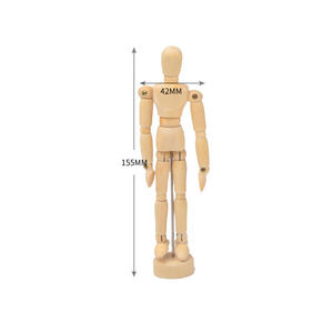 Modèle de mannequin de taille personnalisée pour artiste, support de bureau mobile, mannequin en bois pour le dessin, décoration d'intérieur - Product Image 2