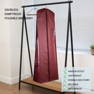 Высокое качество свадебное длинное платье обложка свадебное платье нетканые сумки для одежды вечернее платье с пользовательским логотипом - Product Image 5