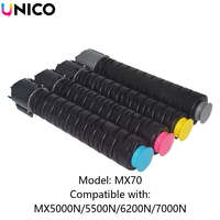 Cartouches de toner compatibles UNICO MX70 pour imprimante laser Sharp MX-5000N 5500N 6200N 7000N 6201N 7001N