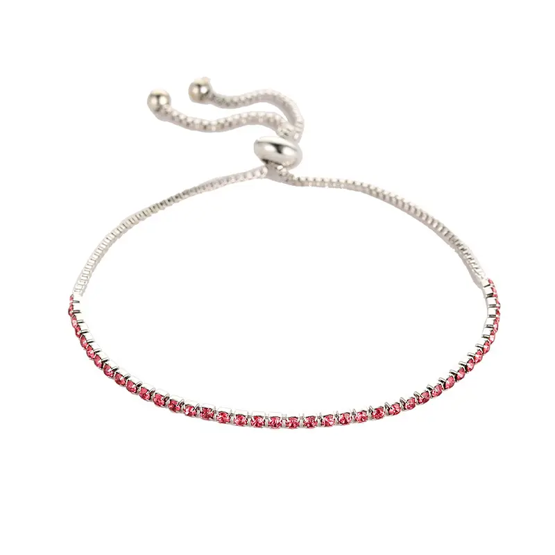 Chaîne de griffe de strass télescopique simple bracelet réglable bijoux pour femmes