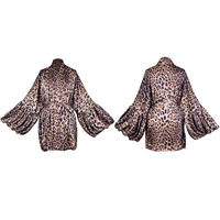 Chemise de nuit courte à bretelles imprimé léopard, douce, respirante, coupe ajustée, pour la maison et le quotidien, élégante et confortable