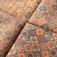 Tissu en liège imprimé KEMERLIN, similicuir PU résistant à l'eau, écologique, motif grain de bois, pour chaises et chaussures - En stock