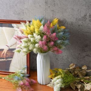 CallaFloral Ramo de Pino Artificial Blanco, Amarillo, Azul, Rosa Roja, Plástico, Decoración Interior, Manualidades para Bodas, Estilo INS - Product Image 1