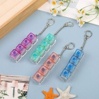 Stress Relief PC 4 Key With Light Mechanical Keyboard Click Fidget Keychain Multiple Color Options Stim Toy Stress Relief