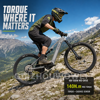 Vélo de montagne électrique à moteur central 500W, batterie 960Wh longue autonomie, suspension intégrale, idéal pour les trajets quotidiens et les excursions de week-end