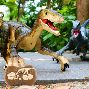 Venta al por mayor dibujos animados eléctrico realista 2,4G <span class=keywords><strong>Control</strong></span> remoto dinosaurio juguetes <span class=keywords><strong>Robot</strong></span> RC animales plástico pequeño dinosaurio juguete conjunto para niños - Product Image 2