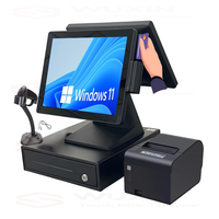 POS-система WUXIN с двумя экранами, термопринтером 58 мм, 4 ГБ ОЗУ, Wi-Fi и Bluetooth, кассовый аппарат для бизнеса