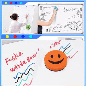 FOSKA – Gommes effaçables à sec 4 couleurs, formes mignonnes, visages de dessins animés magnétiques, gommes circulaires en EVA pour tableau blanc, lot pour enfants, salle de classe, enseignant - Product Image 6